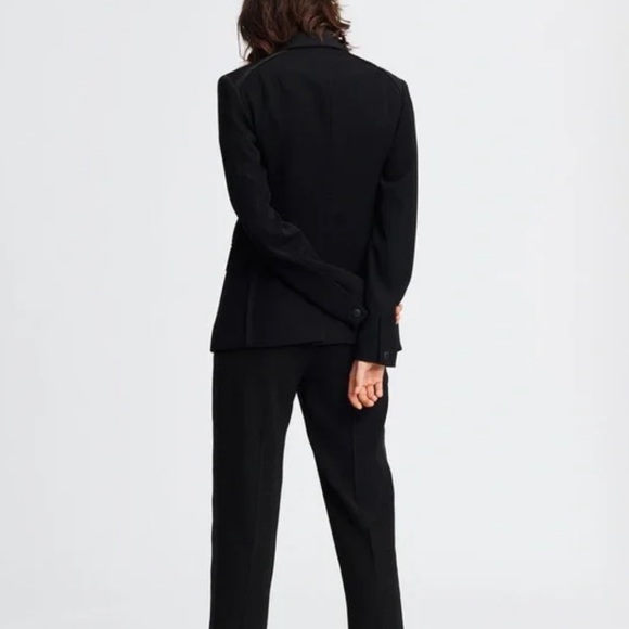 Rag and bone black blazer detail Rylie Single-Button Blazer crepe - Picture 4 of 15